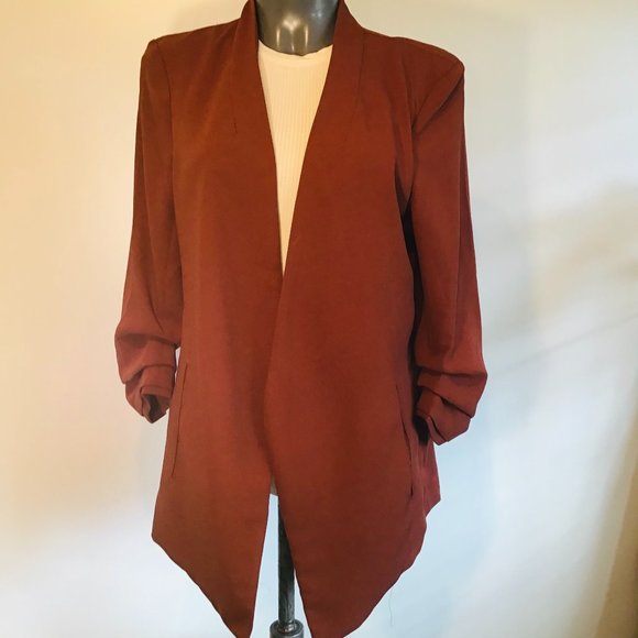 Rachel Zoe Jackets & Blazers - Rachel Zoe Gathered Sleeve Blazer With Pockets Size L